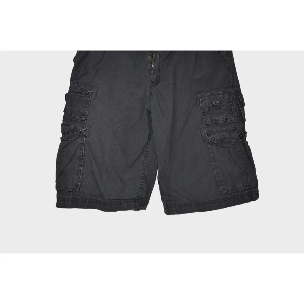 Southpole Shorts Mens 32 Black Cargo Baggy Relaxed Fit 12